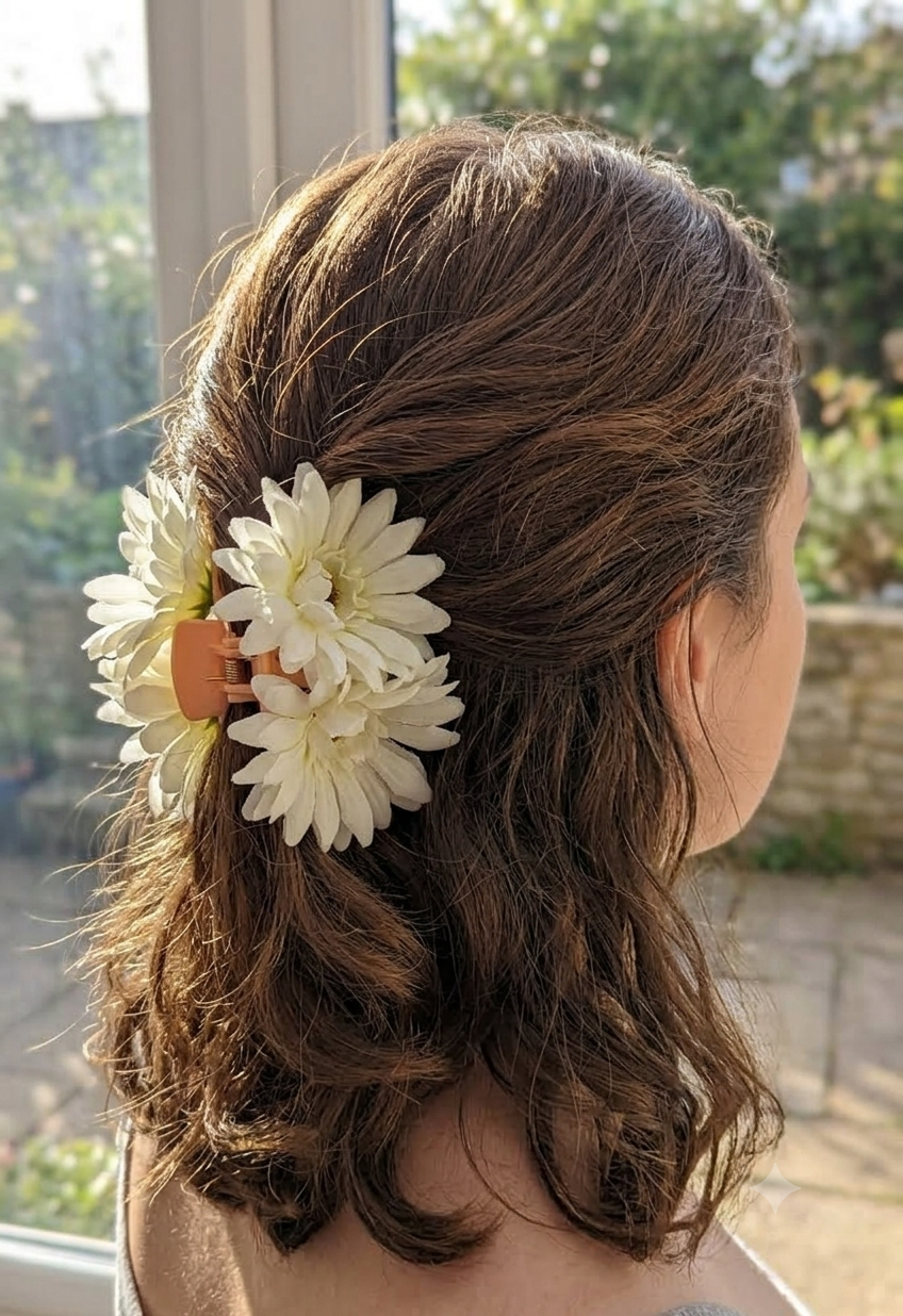 Daisy Floral hair claw