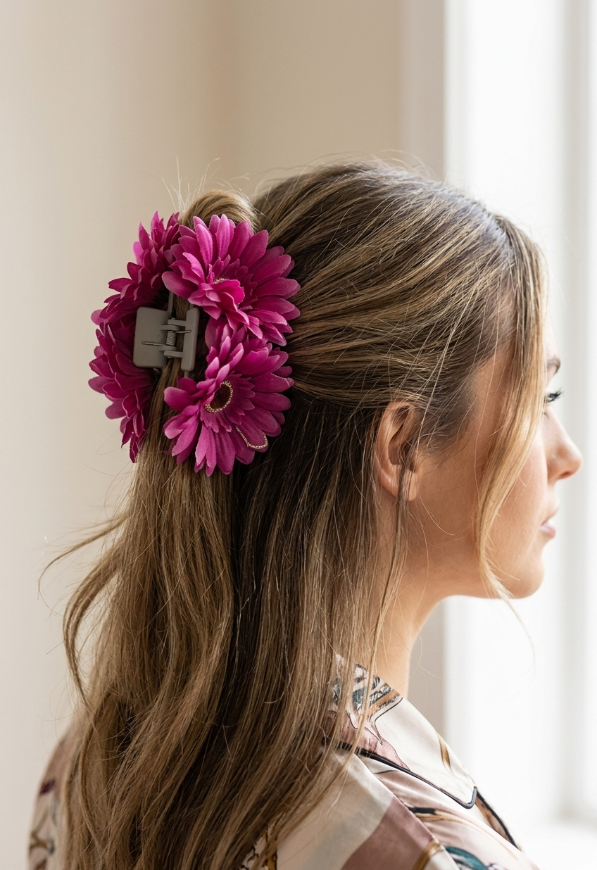 Daisy Floral hair claw