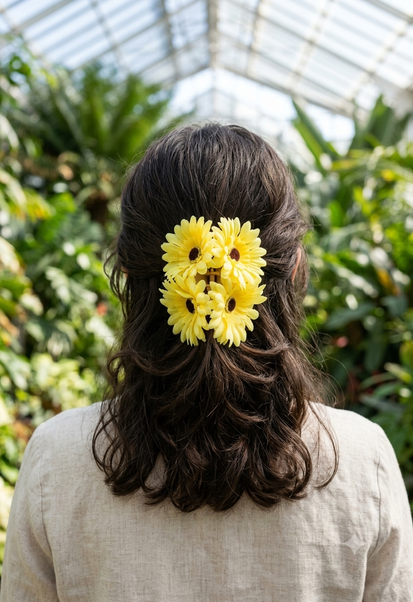 Daisy Floral hair claw