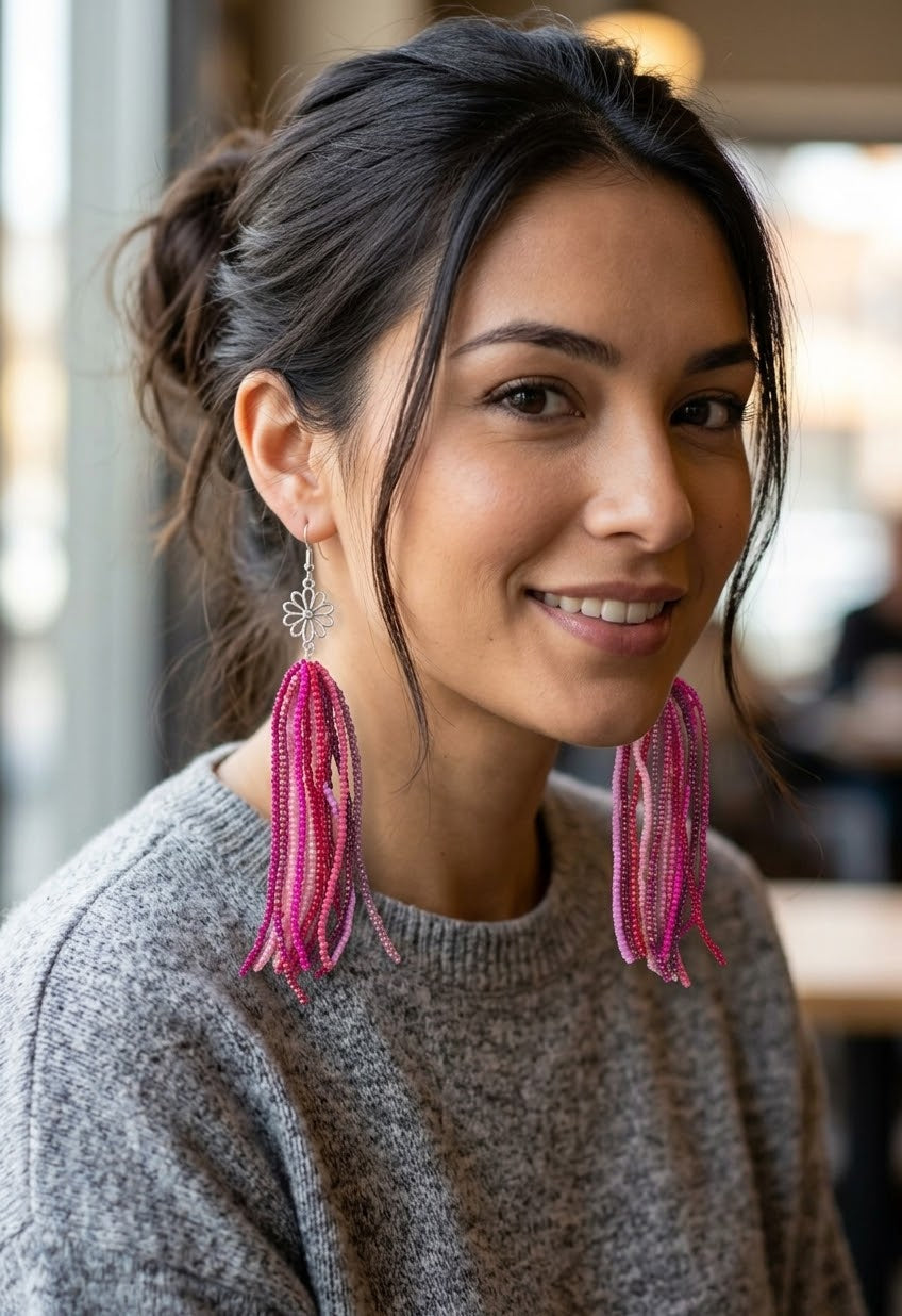 Daisy dangle earrings